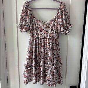 Altar’d State Floral Puff Sleeve Dress
